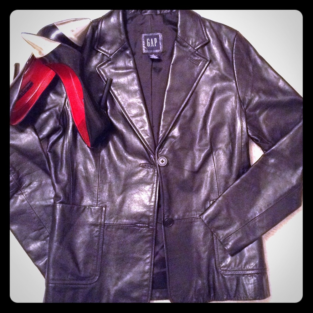GAP genuine leather blazer